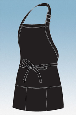 Picture of Chef Works - F10-WHT - White Three Patch Pocket Apron